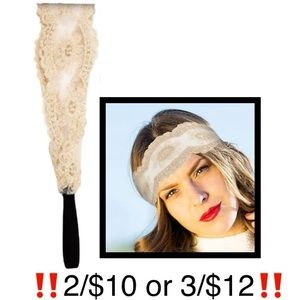 Elastic Embroidered Floral Lace Headband